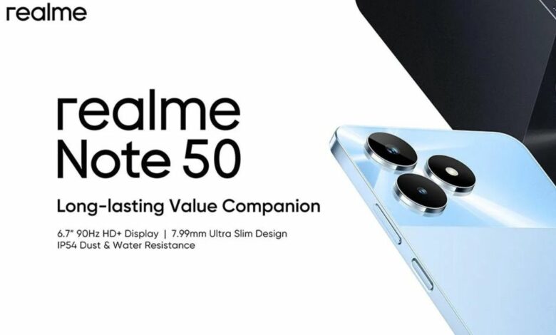 ريلمي تكشف عن هاتف Realme Note 50 المنخفض الثمن