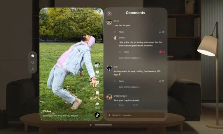 تيك توك تعلن إطلاق تطبيقها لنظارة فيجن برو
