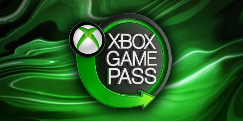 The Xbox Game Pass logos with Xbox’s green color scheme in the background