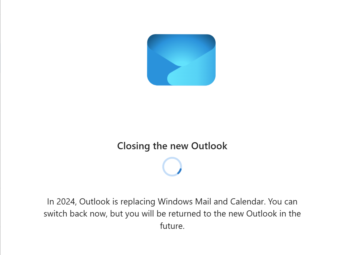 إغلاق تحذير Outlook الجديد