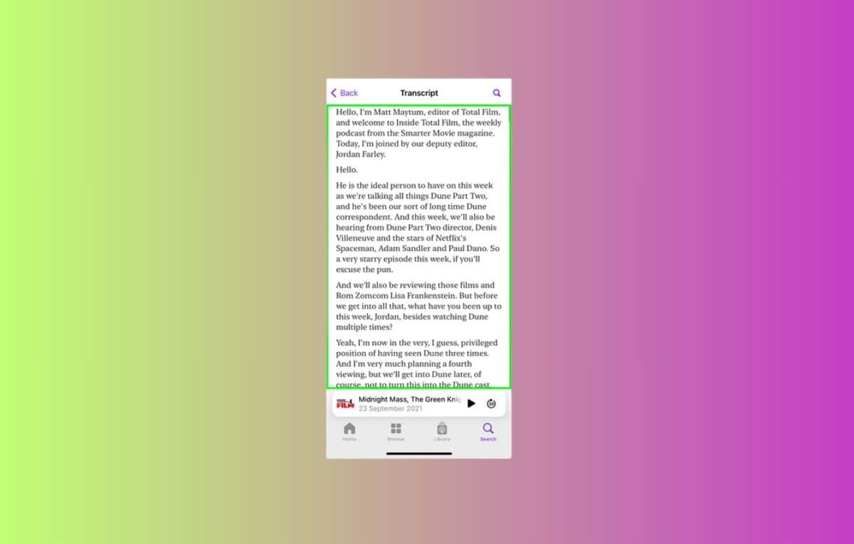 كيفية نسخ حلقات البودكاست في تطبيق Podcasts