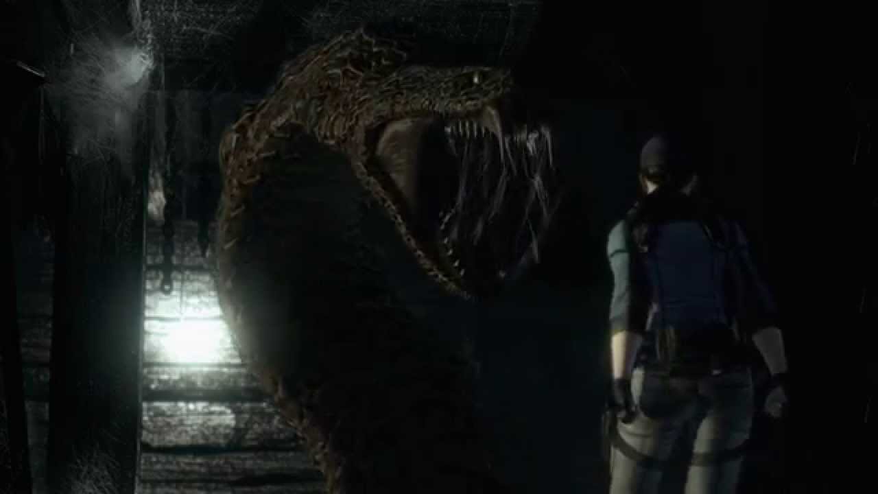 Resident Evil HD Remaster - Yawn Boss Battle Part 1 (Not Waiting to Exhale Trophy) - YouTube