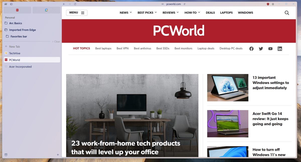 متصفح Arc لنظام التشغيل Windows PCWorld