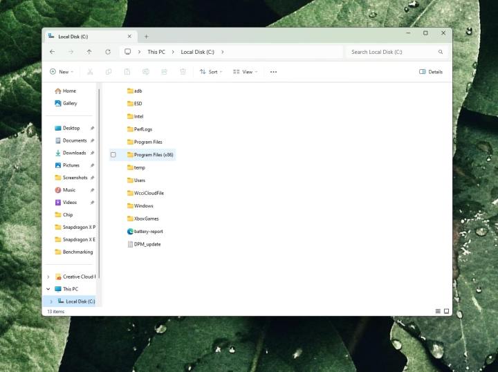 لقطة شاشة لمكان العثور على ملف تقرير البطارية في نظام التشغيل Windows 11