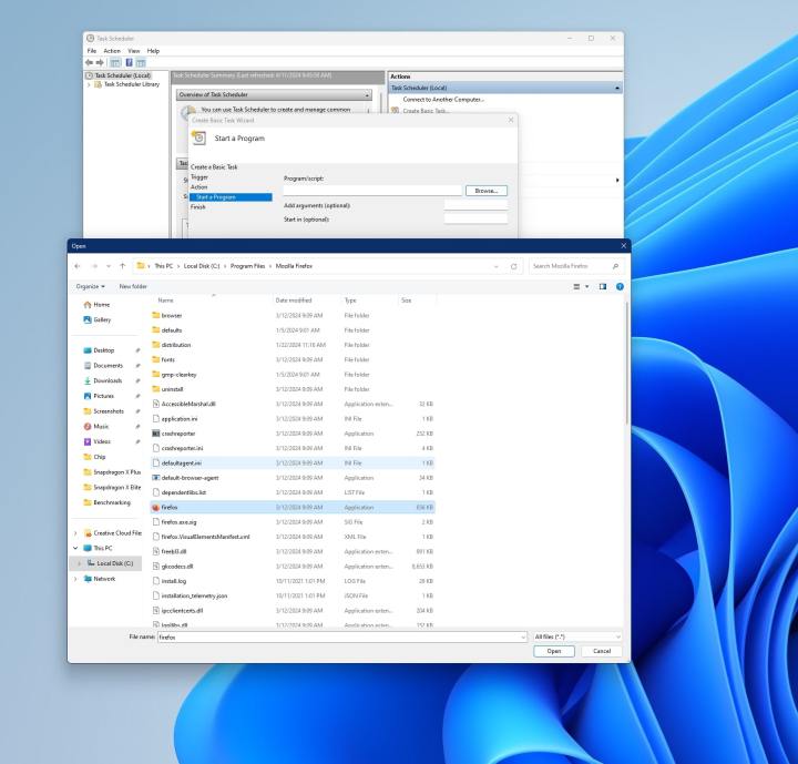 لقطة شاشة للتصفح إلى مهمة محددة في تطبيق