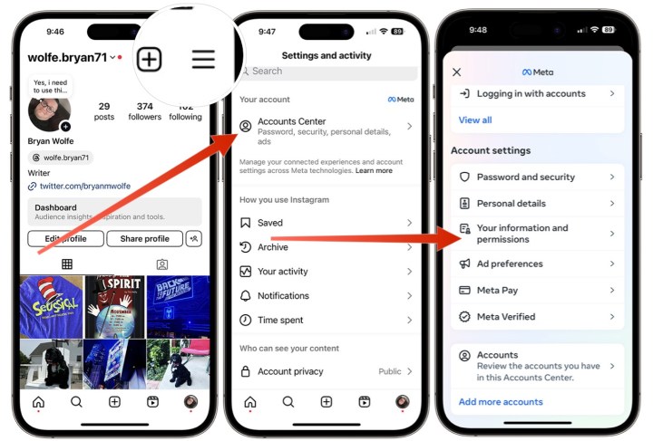 لقطة شاشة توضح كيفية العثور على من قام بإلغاء متابعتك على Instagram.