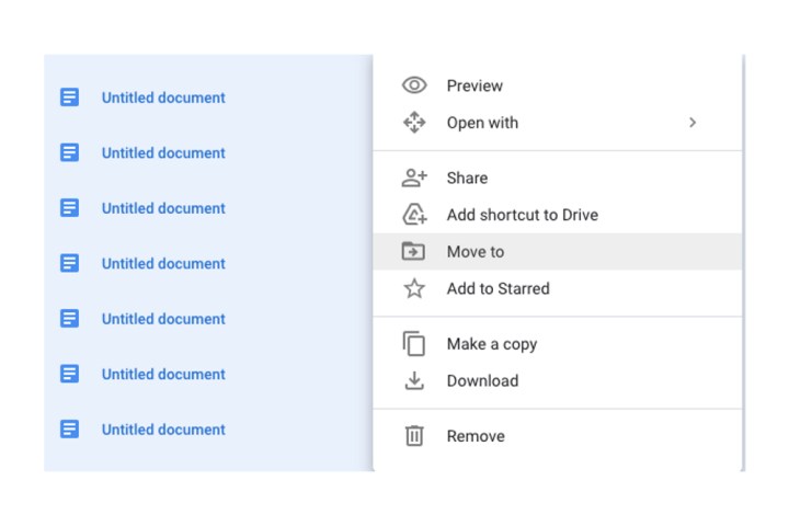 تحديد ملفات متعددة على Google Drive ونقلها جميعًا إلى مجلد.