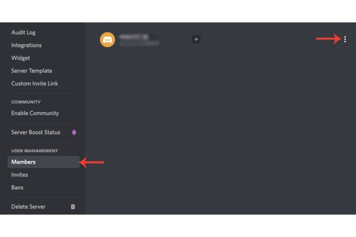 خيار نقل ملكية مجموعة Discord.