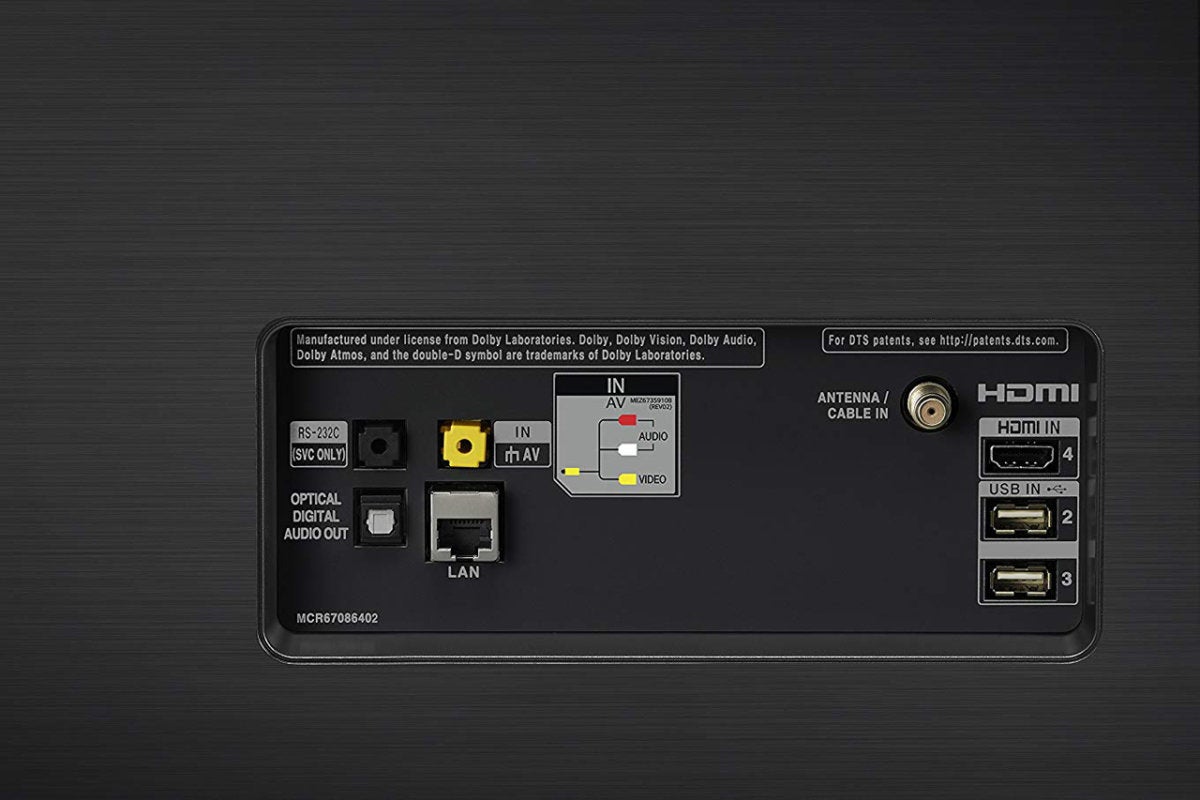 إل جي oled55e8pua المدخلات الخلفية