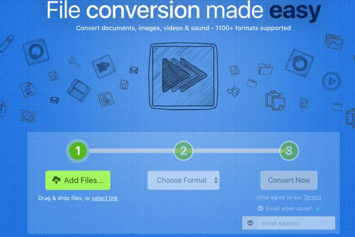 لقطة شاشة للصفحة الأخيرة لأداة التحويل Zamzar.