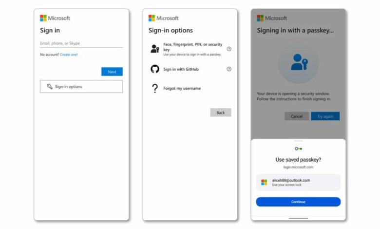 مايكروسوفت تدعم مفاتيح المرور في حساباتها