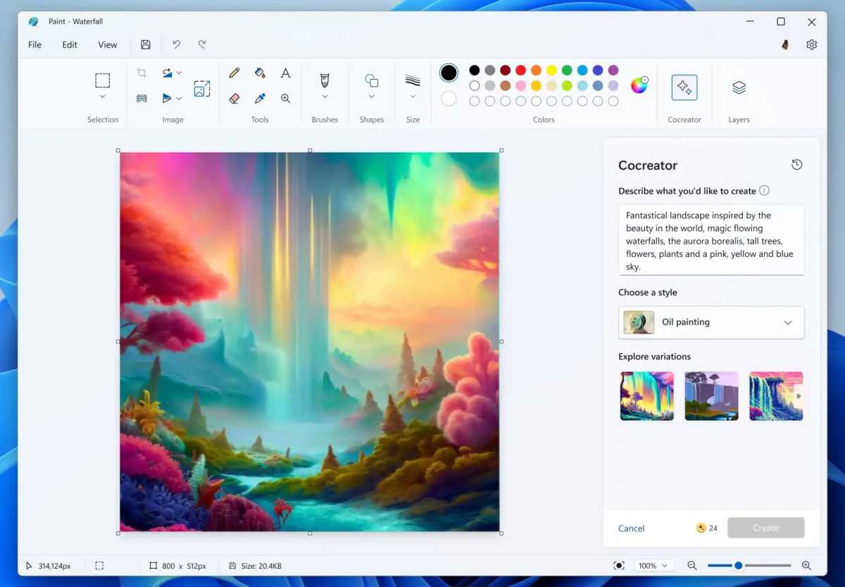 شارك في إنشاء برنامج Paint AI