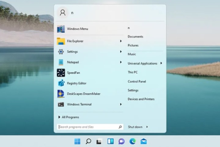 يتضمن Start11 نمطًا قديمًا لقائمة ابدأ في نظام التشغيل Windows.