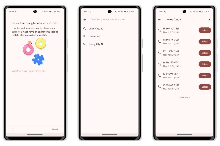 تحديد رقم هاتف لـ Google Voice على هاتف Pixel 6.