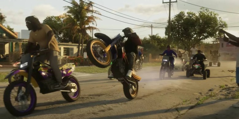 Bikers in the trailer for Grand Theft Auto 6