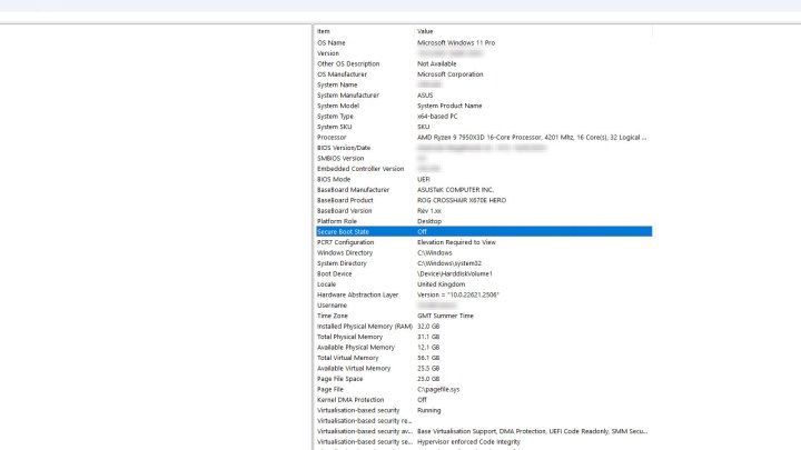 معلومات نظام ويندوز 11
