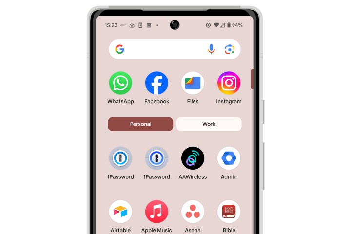 تطبيق الملفات في قائمة التطبيقات على Android 14.