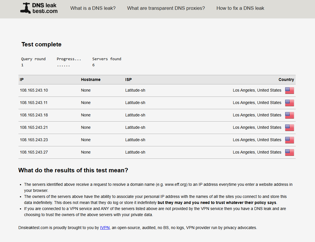 اختبار تسرب DNS