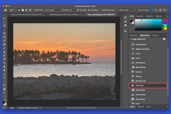 فلتر الصور في الفوتوشوب.