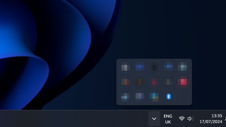 أيقونة البلوتوث على Windows 11.