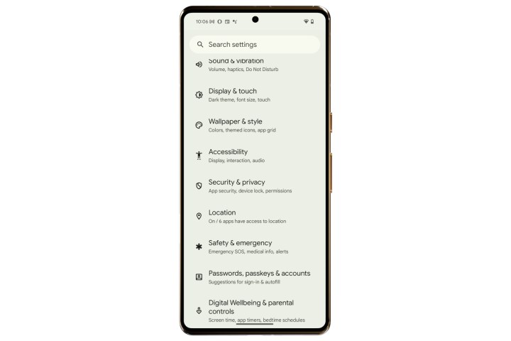 إعداد المساحة الخاصة على Android 15.