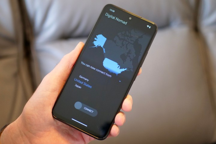 تطبيق Digital Nomad VPN على Punkt MC02.