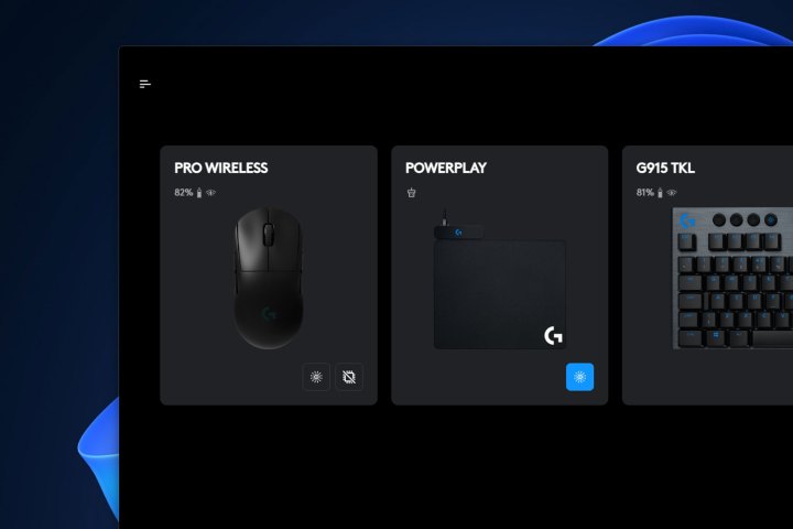 ملحقات Logitech اللاسلكية المتصلة عبر مستقبل USB.