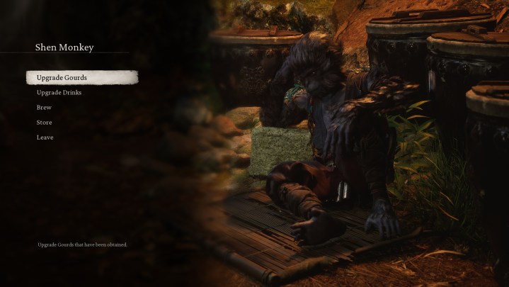 التحدث مع بائع القرود في Black Myth Wukong.