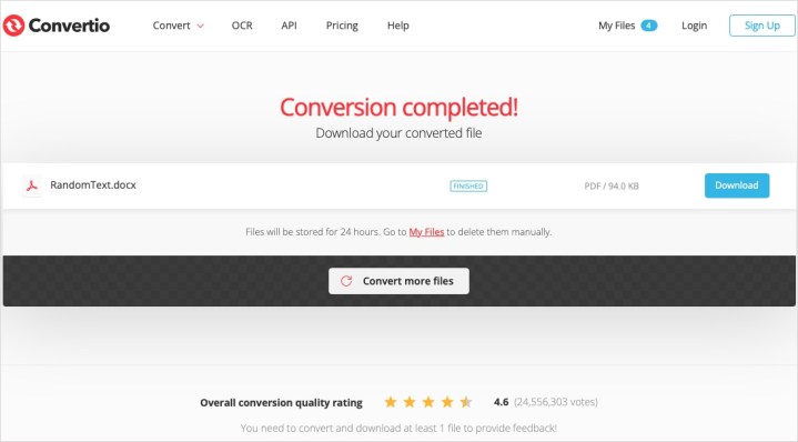 قم بالتحميل على صفحة Contertio Doc to PDF.
