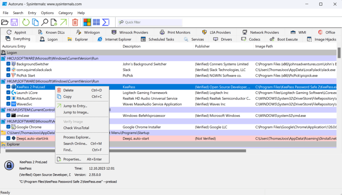 تحدد عمليات التشغيل التلقائي برنامج التشغيل التلقائي في نظام التشغيل Windows ويمكن إلغاء تنشيطه