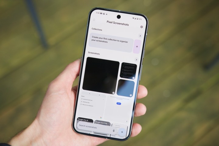 تطبيق Pixel Screenshots على Pixel 9 Pro XL.