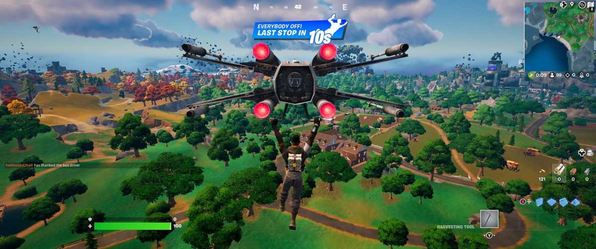 Fortnite على شاشة واسعة للغاية