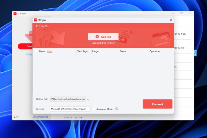 تحويل PDF إلى Powerpoint.