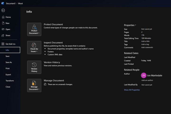 تفعيل حماية كلمة المرور في الوورد.
