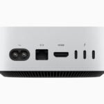 منافذ مواجهة خلفية لجهاز Apple Mac Mini