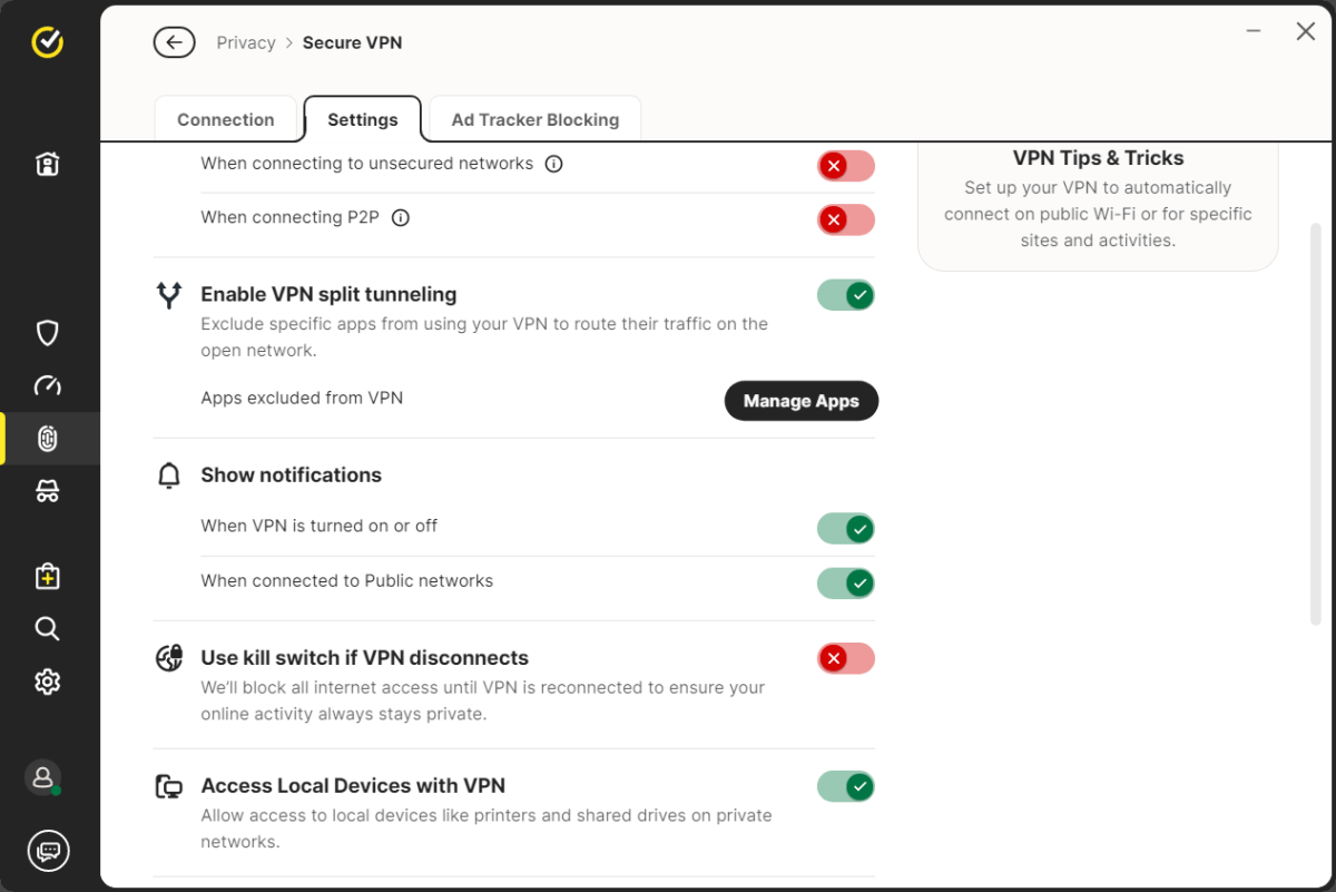 نورتون تأمين VPN