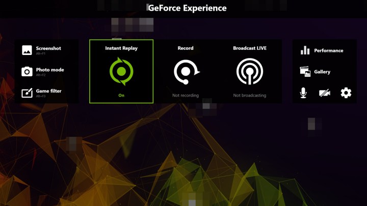 فتح تطبيق Geforce Experience Shadowplay على نظام التشغيل Windows 10.