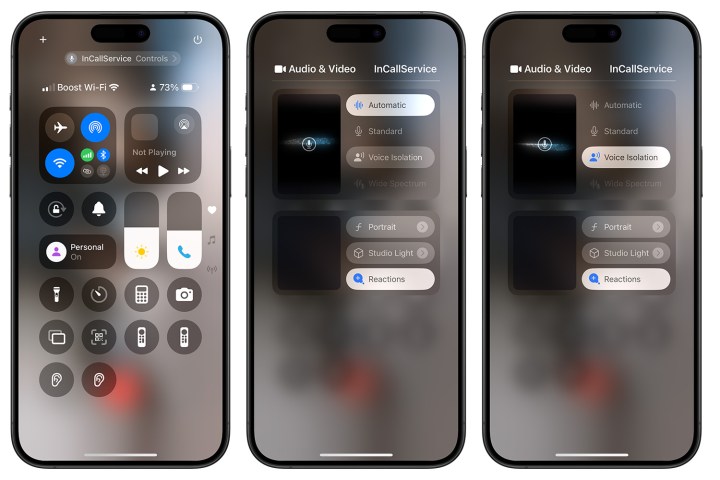 خطوات عزل الصوت على iPhone 16 Pro Max بنظام iOS 18.