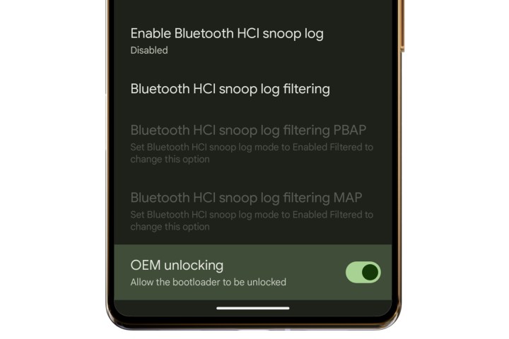 تمكين نظام فتح OEM على Android 16.