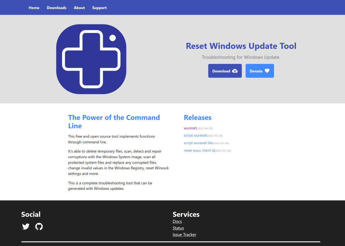 إعادة تعيين أداة تحديث Windows