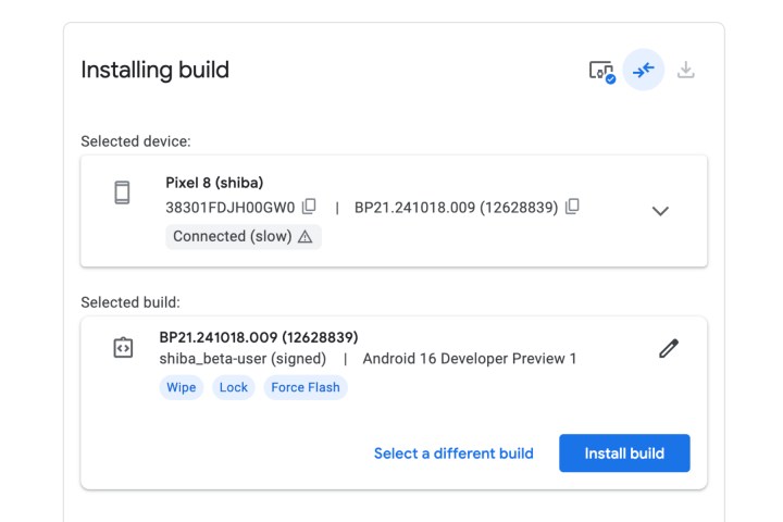 استخدام Android Flash Tool لتثبيت Android 16 على Google Pixel 8 الخطوة 6.