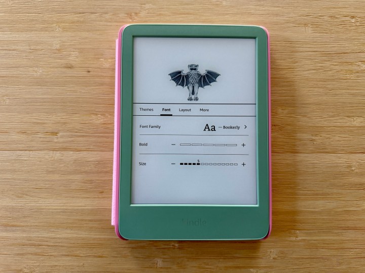 حدد الخط لإظهار خيارات الخط، بما في ذلك المحرف والخط الغامق والحجم.