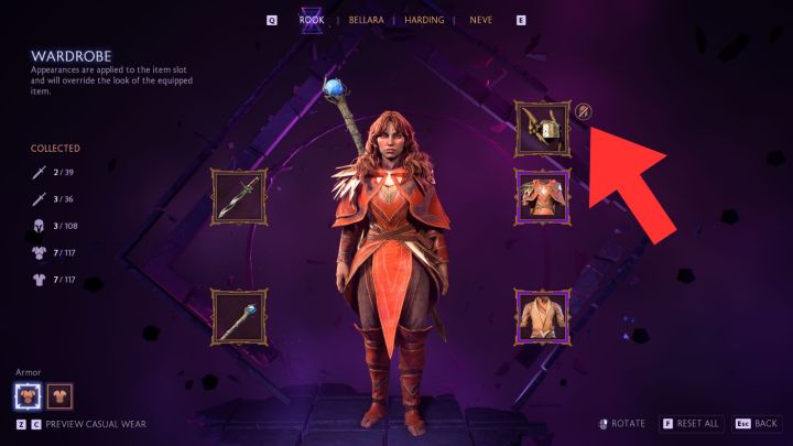 داخل خزانة الملابس في Dragon Age The Veilguard.