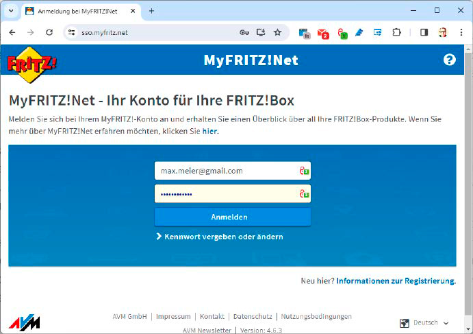 عندما تزور Fernzugriff على موقع Fritzbox وعلى www.myfritz.net، لن تكون سعيدًا، لذا لن تقوم بأي نشاط. Jeder Zugangspunkt zu Ihrer IT تم تطويره من قبل Angriffsfläche للهاكر.