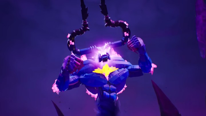 ملك العاصفة في لعبة Lego Fortnite Odyssey.