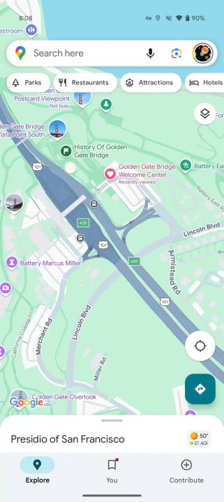 لهجات جديدة باللون الأزرق المخضر في خرائط Google.