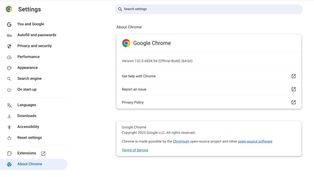 Chromeos تحديثات التحديثات