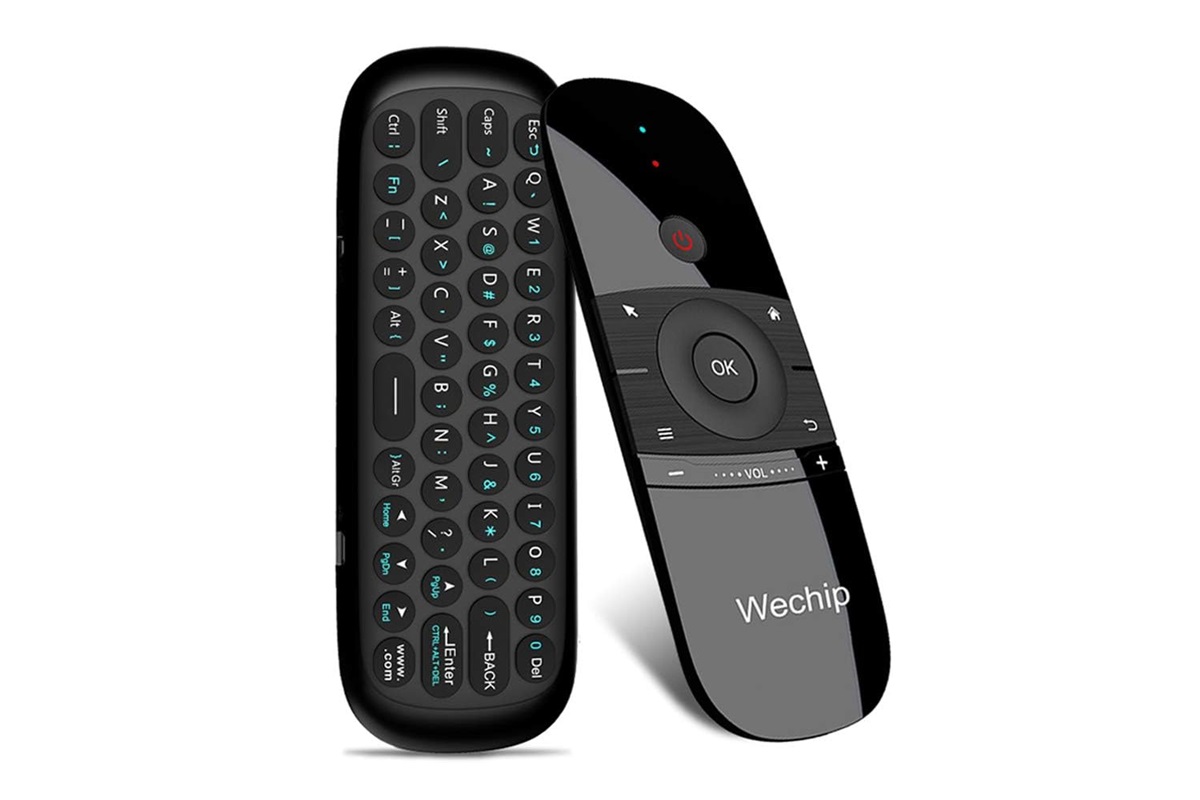 Airmouse Wechip مع لوحة المفاتيح على ظهره