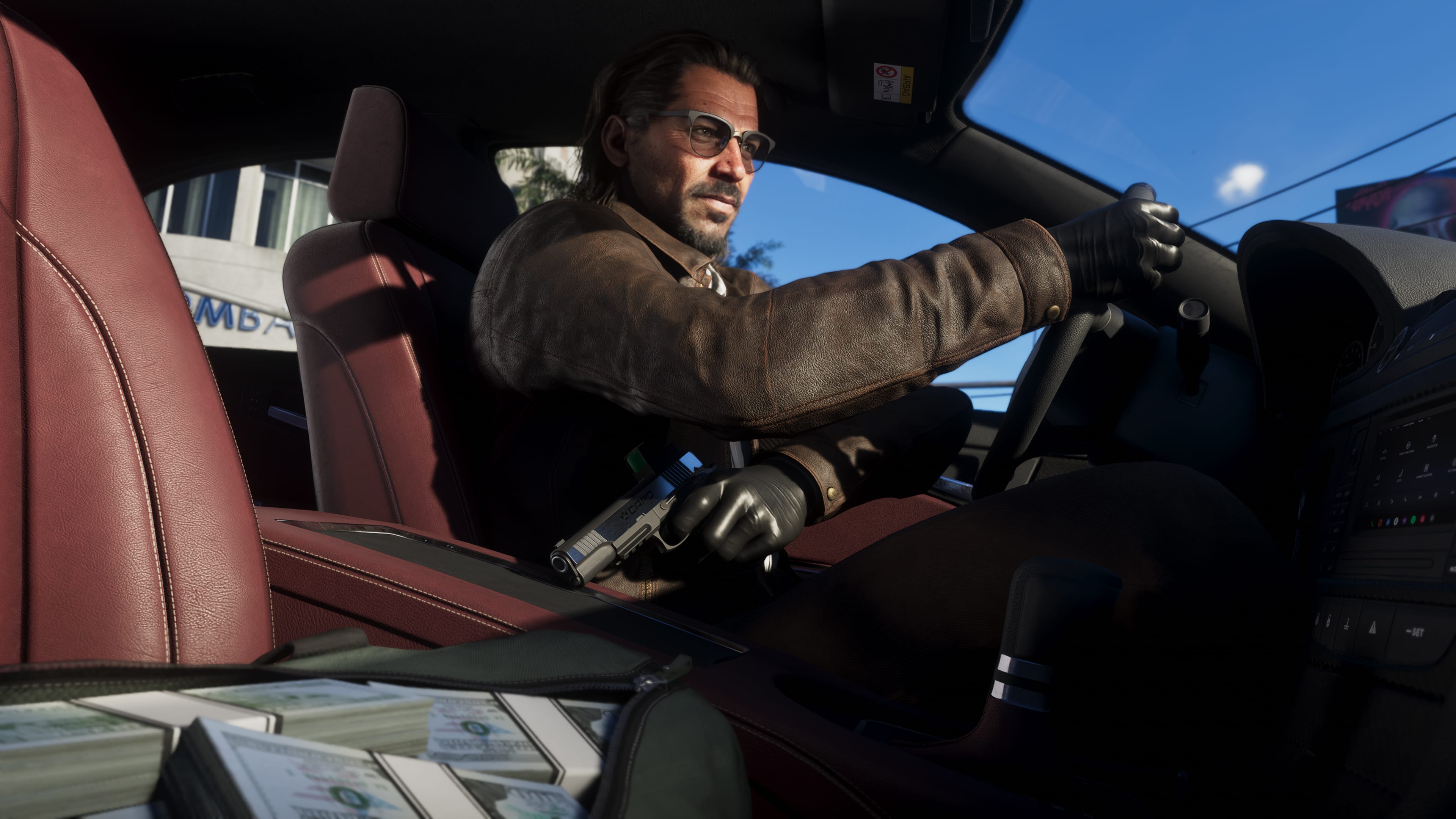 Raul يقود سيارة في Grand Theft Auto 6.