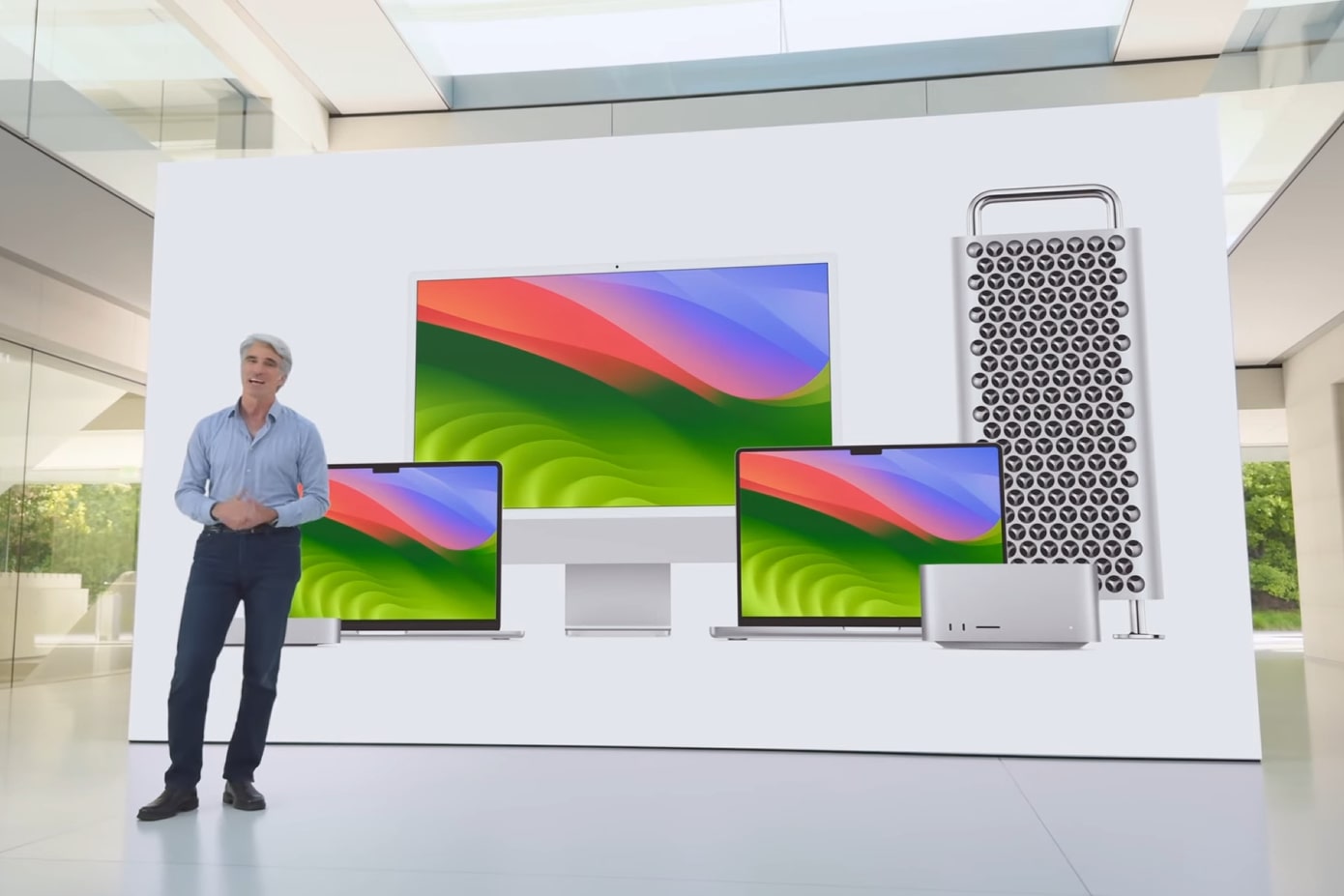 يناقش Craig Federighi من Apple MacOS في مؤتمر المطورين العالميين (WWDC) 2024.